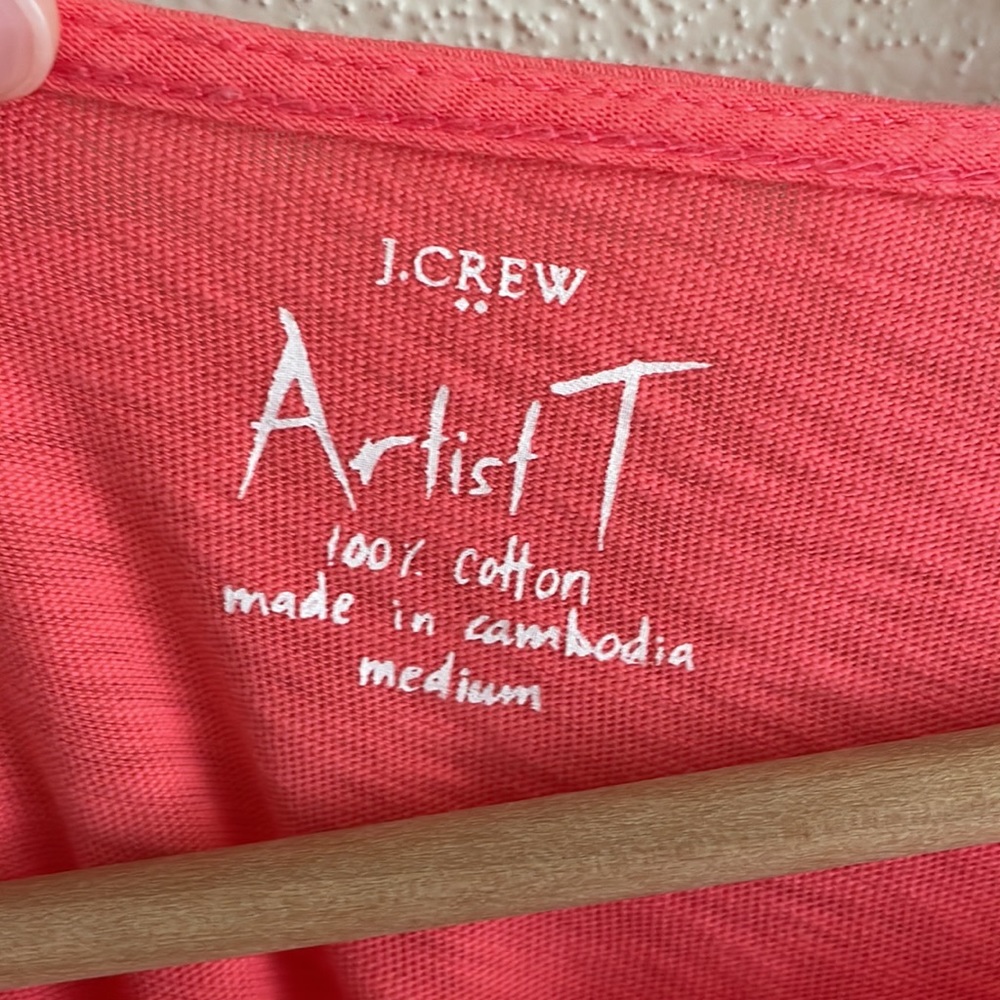 J.Crew long sleeve cotton tee | color: pink | size medium - Picture 2 of 6